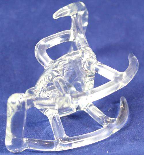 Glass rocking chair
