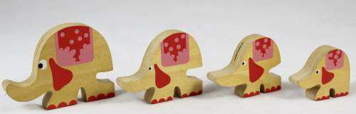Four graduated - abstract elephants