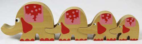 Four graduated - abstract elephants