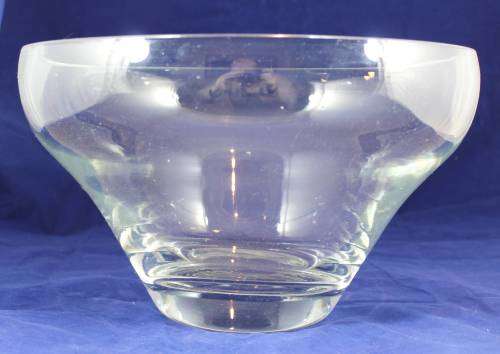 Large heavy glass bowl