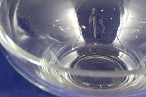 Large heavy glass bowl