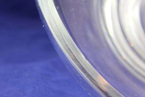 Large heavy glass bowl