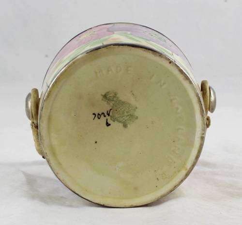 Porcelain biscuit barrel - Arthur Wood - flower motif - no lid