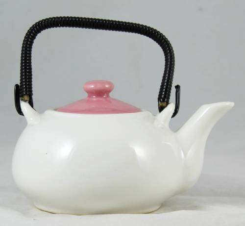 BWA Tea Pot - White and Pink