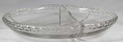 Large glass snacks dish