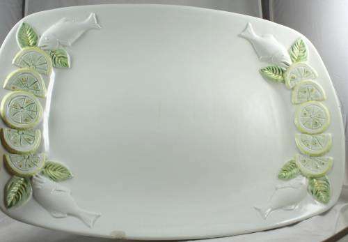 Large Platter Dish - Fish and Lemon Design