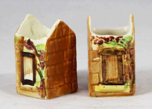 Pair of Miniature Houses - Ceramic