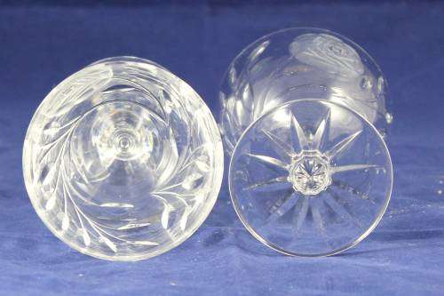 Rose cut - 4 sherry glasses