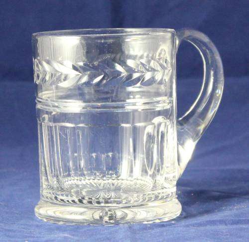 Cut glass beer mug