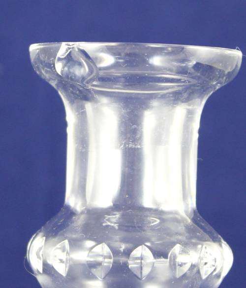 Rose cut glass decanter and stopper