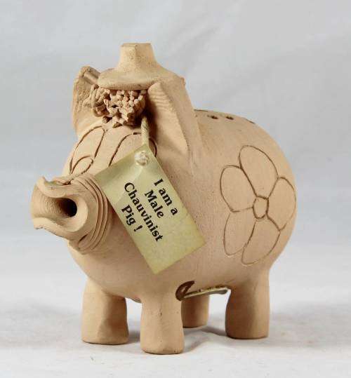 Pottery Money Box - Chauvinistic Pig