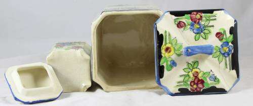 Porcelain Set - Condiment Containers - Bid Now!