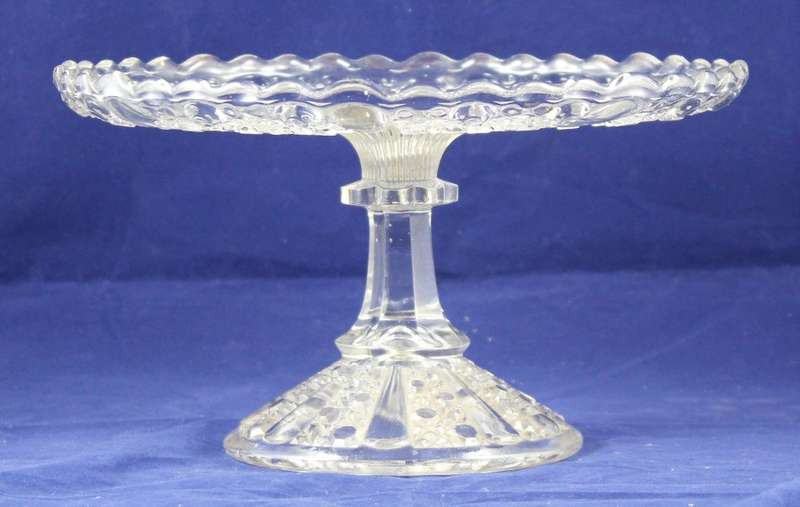 Footed Glass Serving Platter - Stunning! - Bid Now!!!