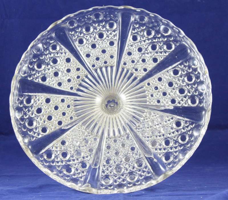 Footed Glass Serving Platter - Stunning! - Bid Now!!!