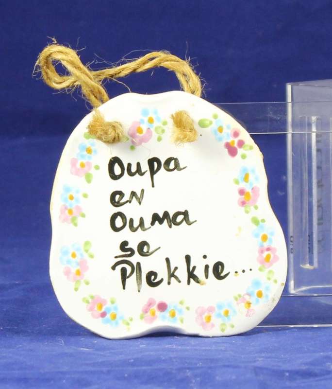 Oupa en Ouma se plekkie - wall hanging