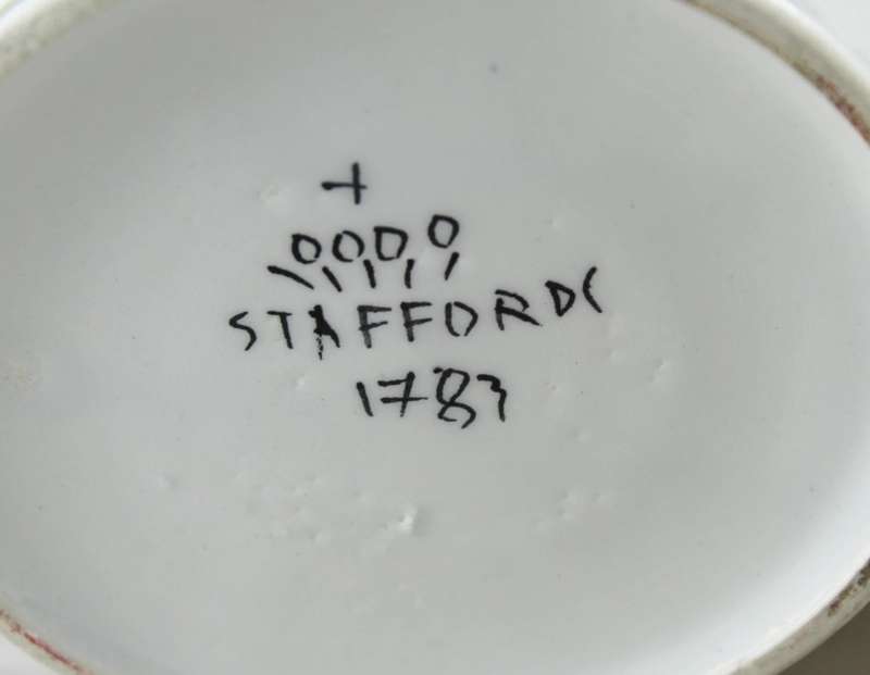 Very large Stafford lidded vase