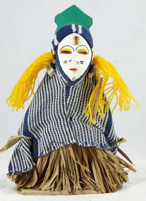 Dan Tribe - Masked Wooden Figurine - Ivory Coast