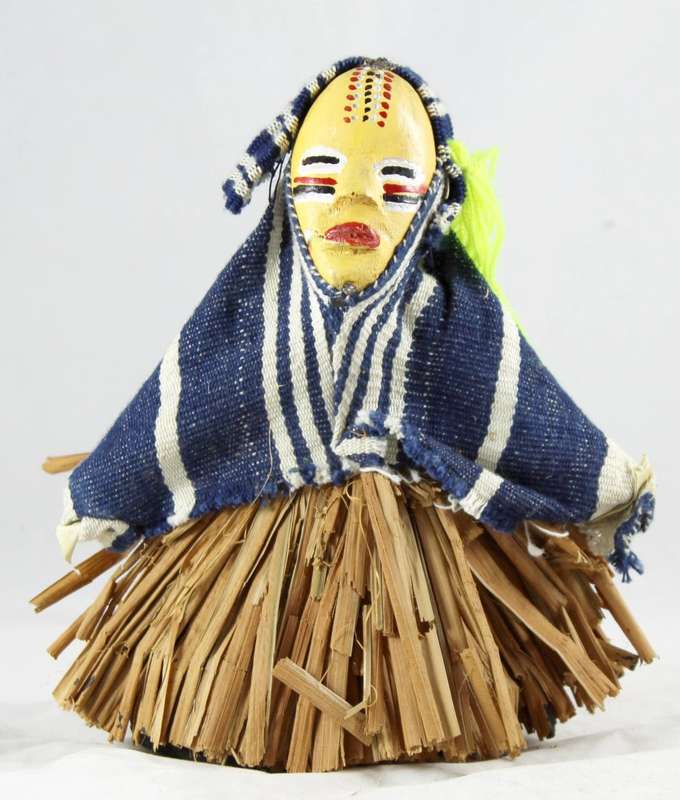 Dan Tribe - Masked Wooden Figurine - Ivory Coast