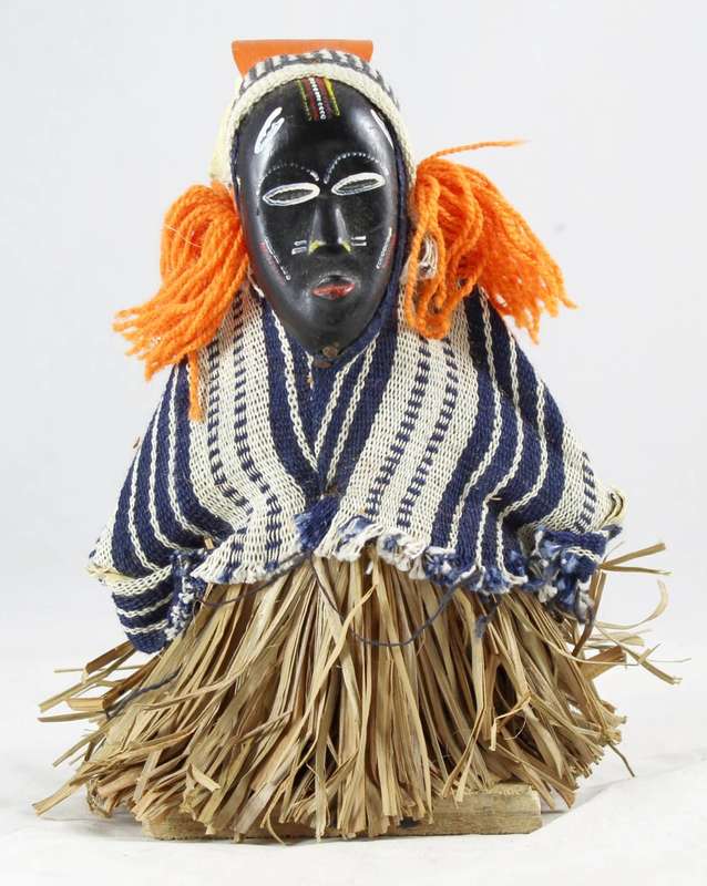 Dan Tribe - Masked Wooden Figurine - Ivory Coast
