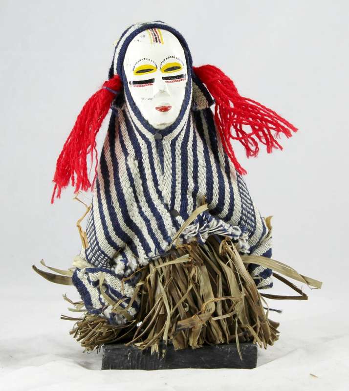Dan Tribe - Masked Wooden Figurine - Ivory Coast