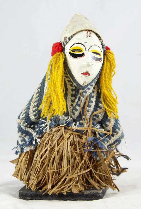 Dan Tribe - Masked Wooden Figurine - Ivory Coast
