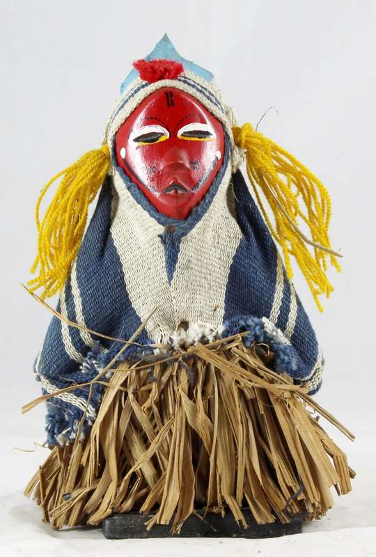 Dan Tribe - Masked Wooden Figurine - Ivory Coast