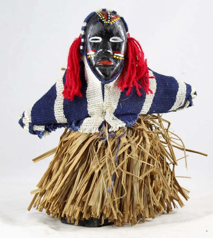 Dan Tribe - Masked Wooden Figurine - Ivory Coast
