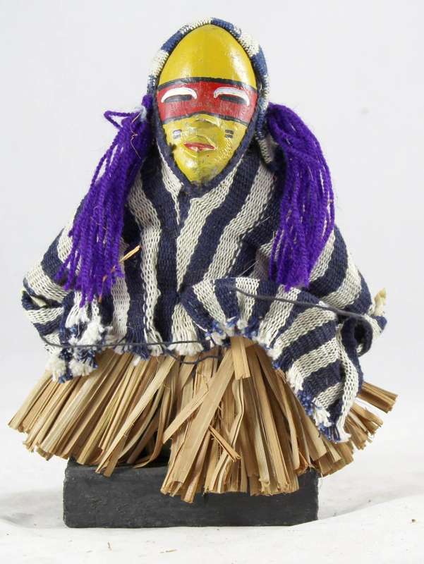 DanTribe - Masked Wooden Figurine - Ivory Coast