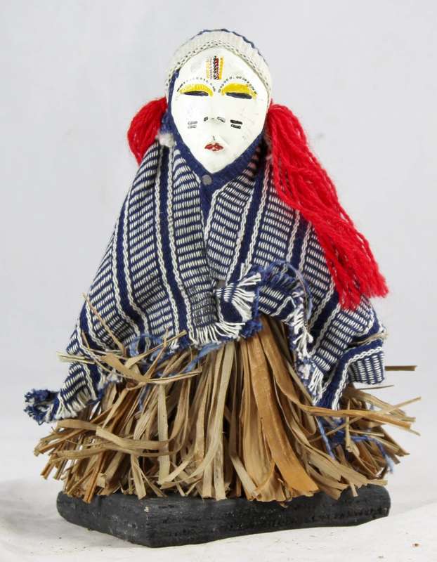Dan Tribe - Masked Wooden Figurine - Ivory Coast
