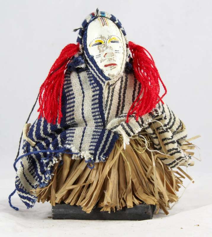 Dan Tribe - Masked Wooden Figurine - Ivory Coast