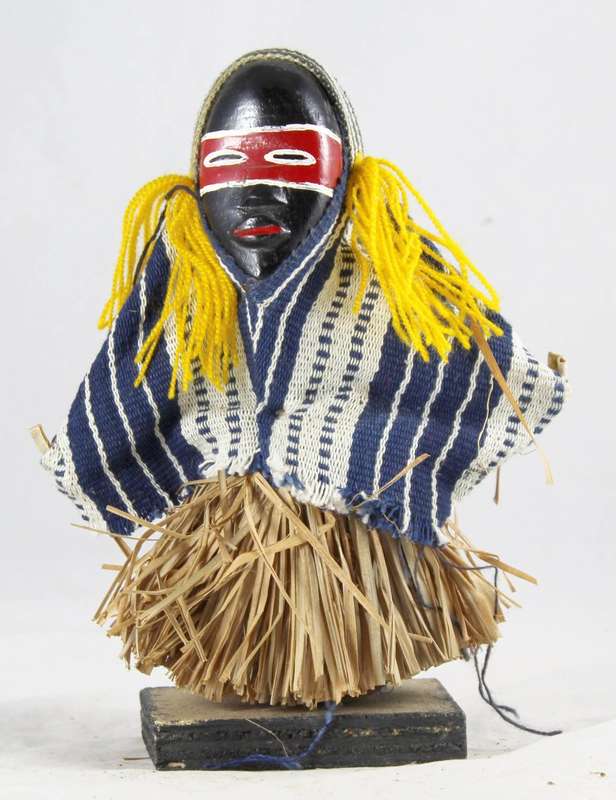 Dan Tribe - Masked Wooden Figurine - Ivory Coast