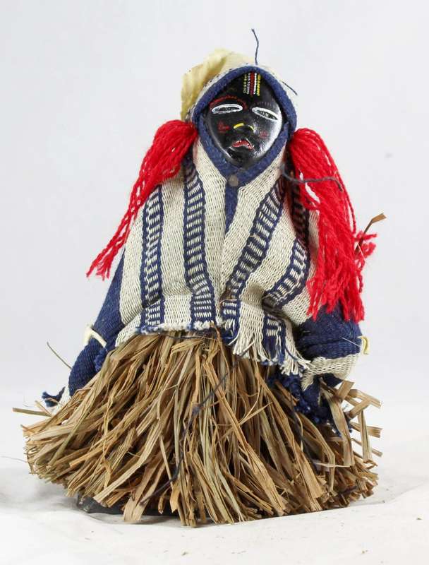 Dan Tribe - Masked Wooden Figurine - Ivory Coast