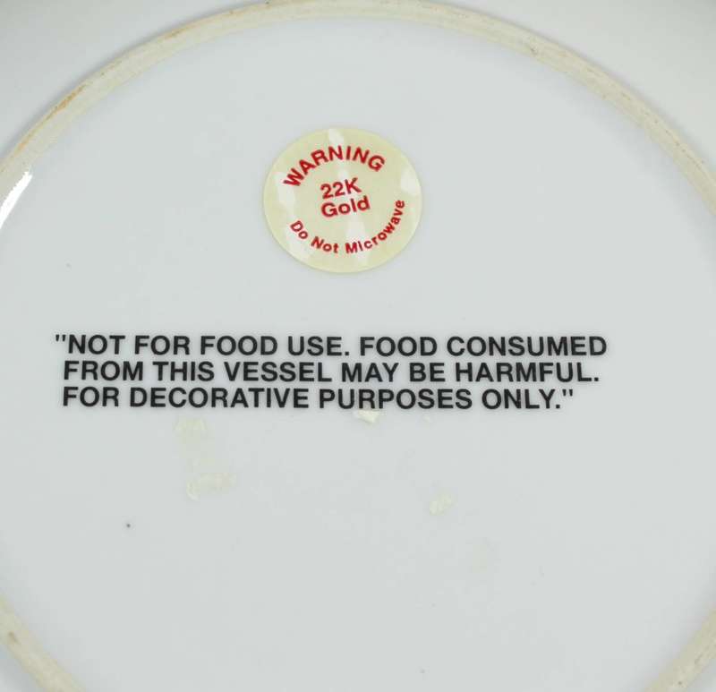 Hoover dam - 22k Gold rim - Wall plate - Beautiful!