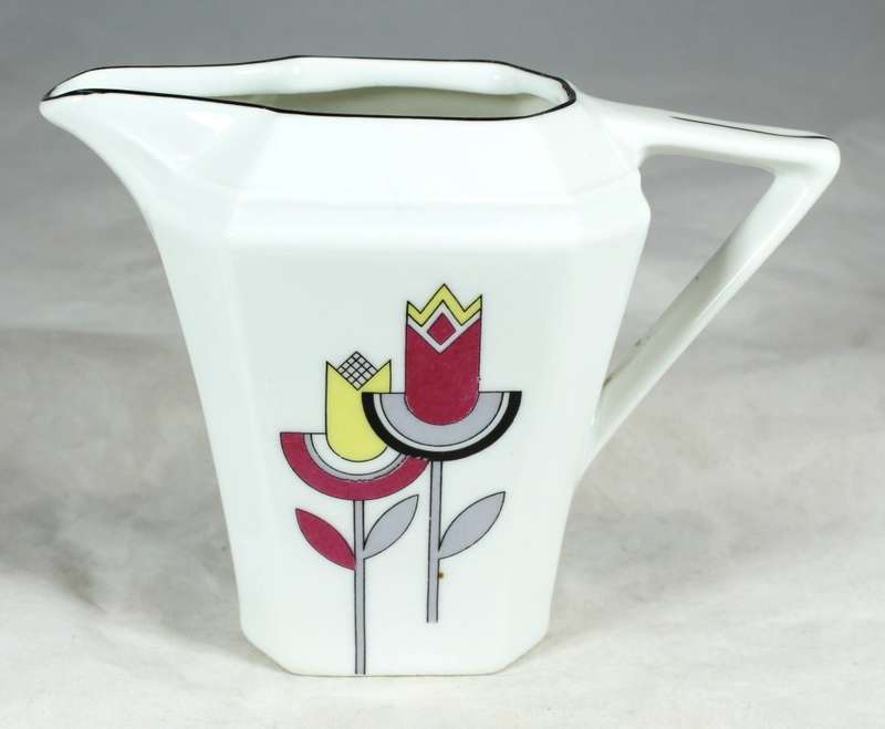 Protea china creamer - Art Deco style