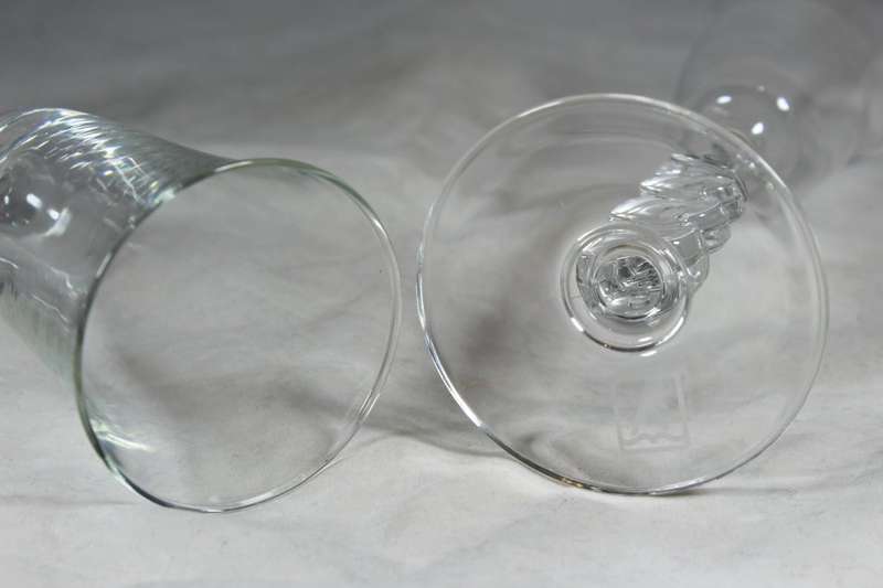 Pair of Yellow Pages 2000 fluted glasses
