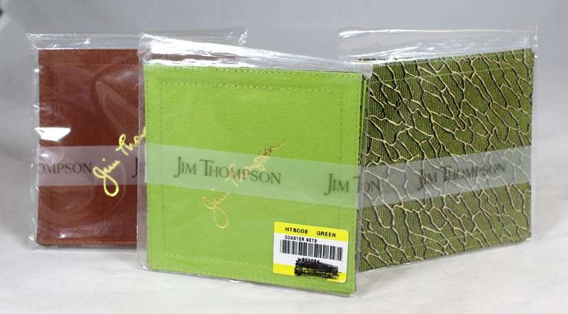 Set of 8 Jim Thomson Silk Coasters - 2 per pack - Highest quality! - Beautiful! - Bid Now!