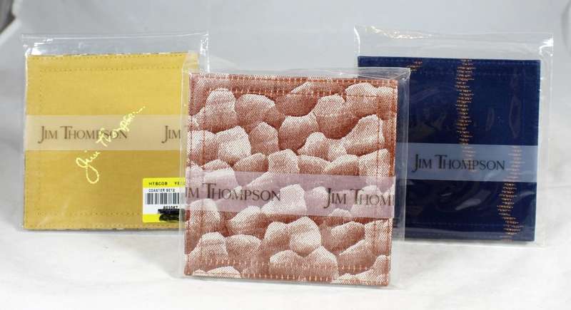 Set of 8 Jim Thomson Silk Coasters - 2 per pack - Highest quality! - Beautiful! - Bid Now!