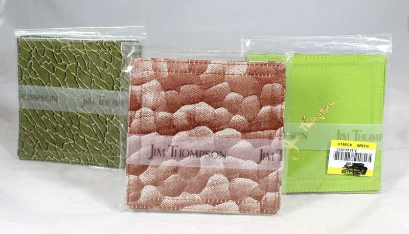 Set of 8 Jim Thomson Silk Coasters - 2 per pack - Highest quality! - Beautiful! - Bid Now!