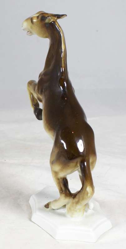 Royal Dux Czechoslovakia rearing stallion porcelain figurine