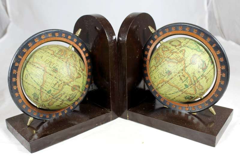 Globe bookends - A real treasure! - Bid Now!!!