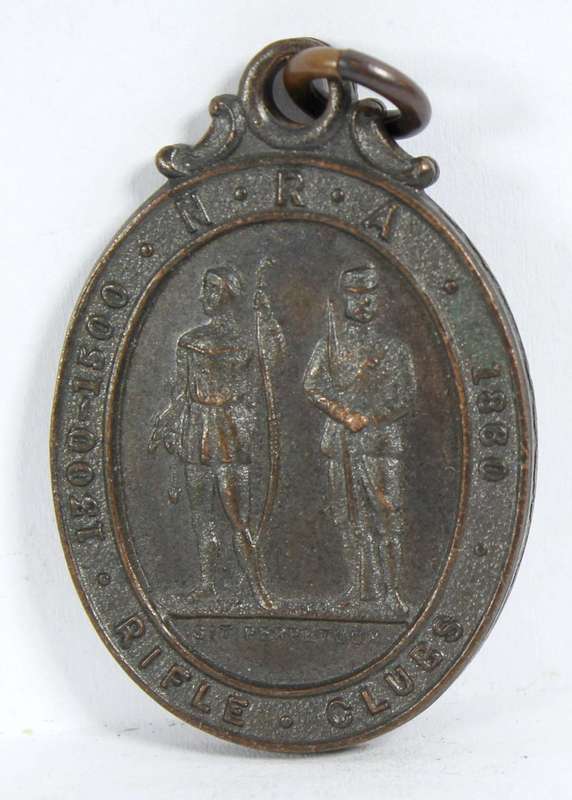 NRA Rifle club hanger - inscribed 1947