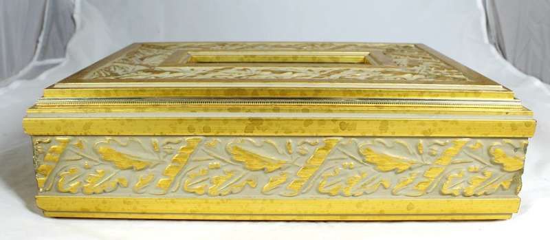 Hand made lidded box with window - made from frames