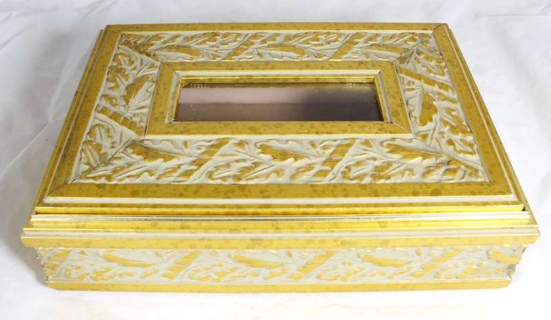 Hand made lidded box with window - made from frames