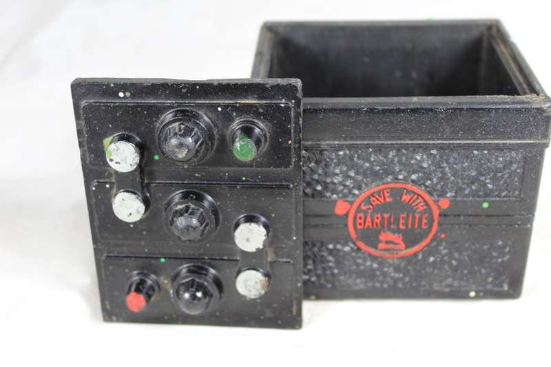 Vintage bartleite battery - salesman sample desk organizer