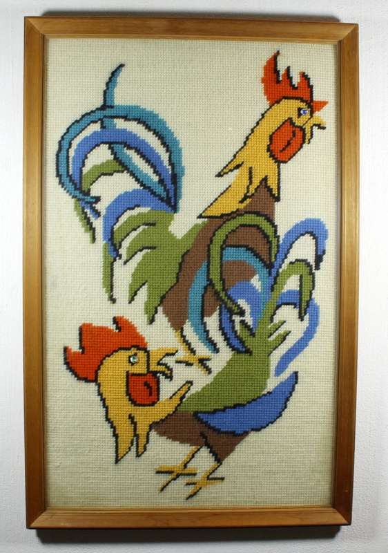 Tapestry roosters
