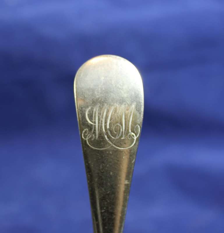 Set of monogrammed EPNS heavy silver plated fish servers