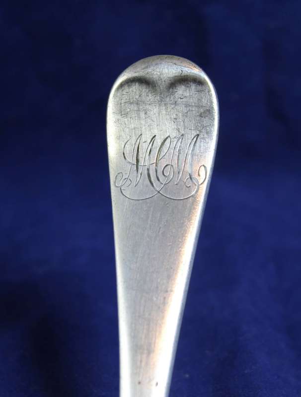 Set of monogrammed EPNS heavy silver plated fish servers