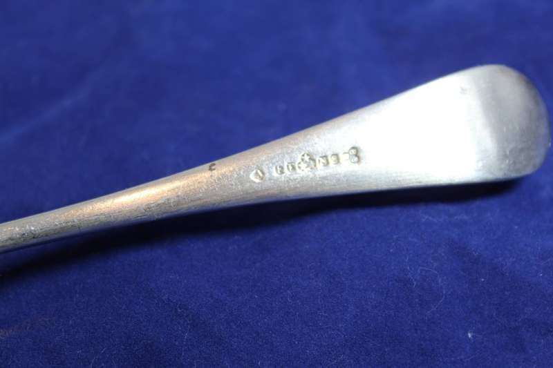 Set of monogrammed EPNS heavy silver plated fish servers