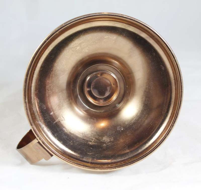 Copper plated tin paraffin lamp - A beautiful piece! Low price! Act fast and bid now!