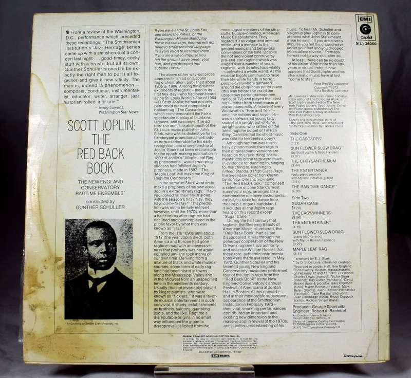 Scott Joplin - the red back book - capital 1973